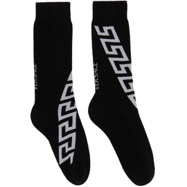 베르사체 Versace Black Greca Socks 222404M220010