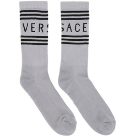 베르사체 Versace Silver Vintage Logo Socks 222404M220011