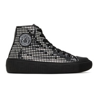 베르사체 Versace Black Greca Sneakers 222404M237005