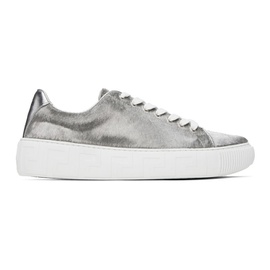 베르사체 Versace Silver Greca Sneakers 222404M237006
