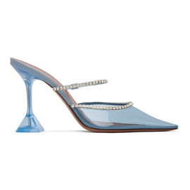 아미나 무아디 Amina Muaddi Blue Gilda Glass Heels 222415F122020
