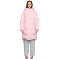 MSGM Pink Oversized Puffer Coat 222443F059005