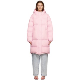 MSGM Pink Oversized Puffer Coat 222443F059005