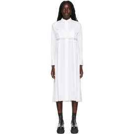 사카이 Sacai White Polyester Midi Dress 222445F054023