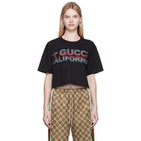 구찌 Gucci Black Sequin T-Shirt 222451F110011