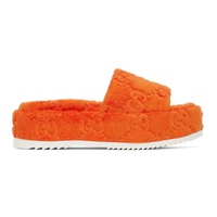 구찌 Gucci Orange GG Platform Sandals 222451F124009