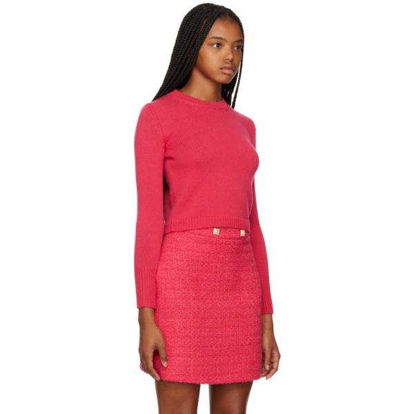 발렌티노 발렌티노 Valentino Pink Cropped Sweater 222476F096000