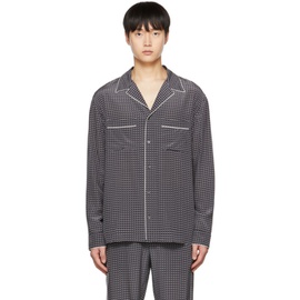 발렌티노 Valentino Gray Ministud Printed Pyjama Shirt 222476M192007