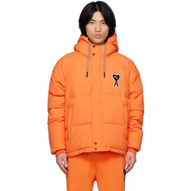 AMI Paris Orange Puma 에디트 Edition Puffer Jacket 222482M178000
