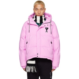AMI Paris Pink Puma 에디트 Edition Puffer Jacket 222482M178002