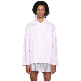 테클라 Tekla Pink Stripe Long Sleeve Pyjama Shirt 222482M218003
