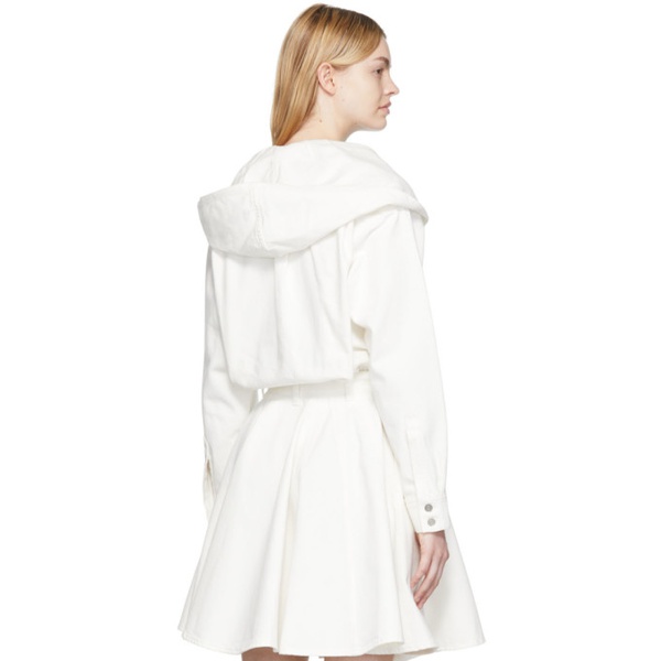  알라이아 ALAIA White Denim Bodysuit 222483F358003