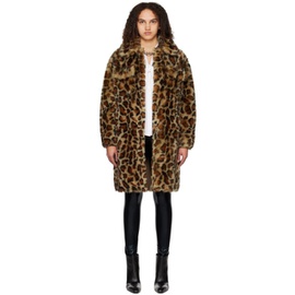 이브 사로몬 메테오 이브 살로몬 Yves 살로몬 Salomon - Meteo Brown Leopard Reversible Fur Coat 222516F027017
