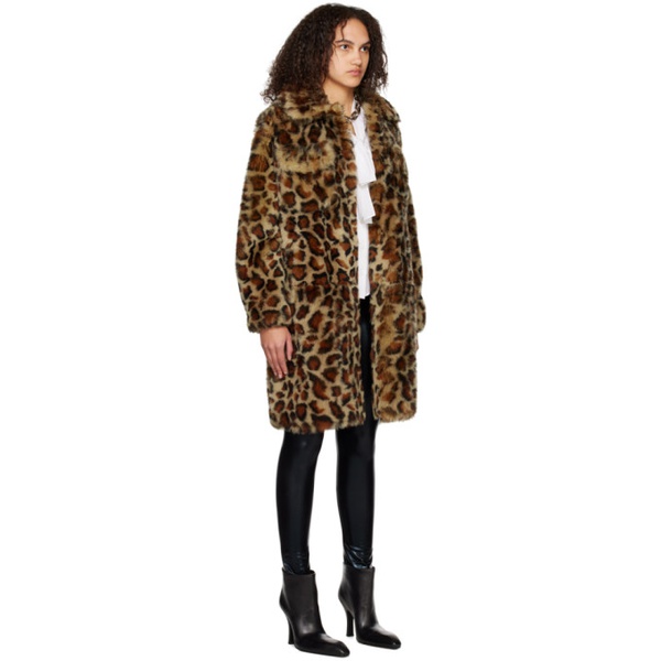 살로몬 이브 사로몬 메테오 이브 살로몬 Yves 살로몬 Salomon - Meteo Brown Leopard Reversible Fur Coat 222516F027017