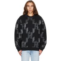 Marcelo Burlon County of Milan Black All Over Cross Sweater 222539M204010