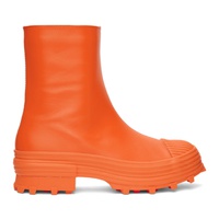캠퍼랩 CAMP이알엘 ERLAB Orange Calfskin Traktori Ankle Boots 222552F113006
