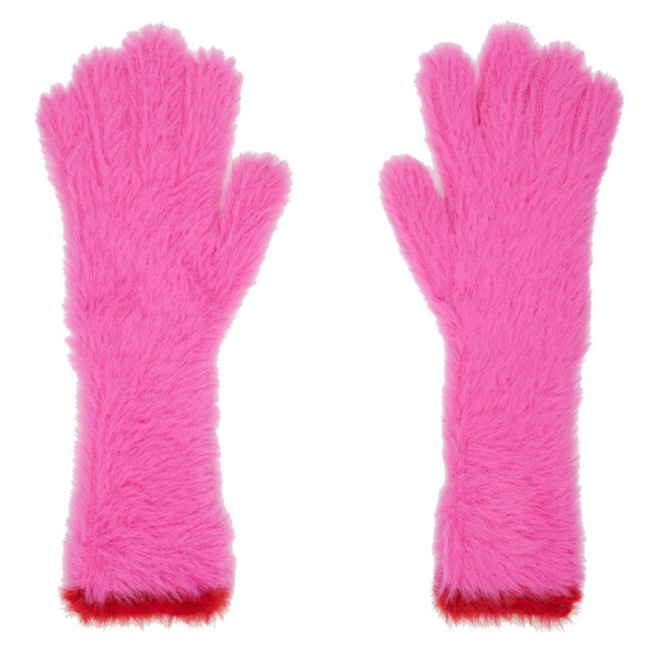  자크뮈스 JACQUEMUS Pink Le Papier Les Gants Neve Gloves 222553F012000