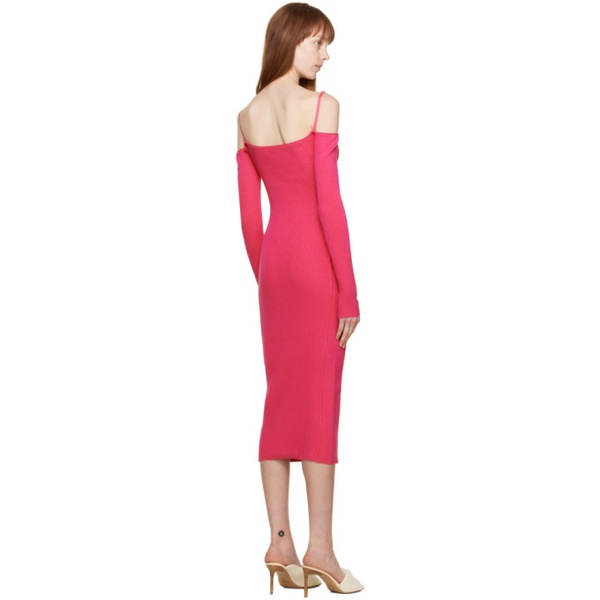  자크뮈스 JACQUEMUS Pink Le Papier La Robe Sierra Midi Dress 222553F055023
