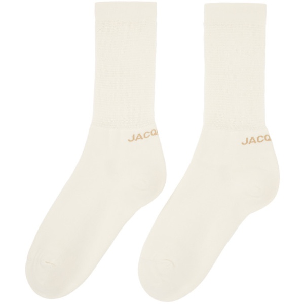  자크뮈스 JACQUEMUS 오프화이트 Off-White Le Papier Les Chaussettes Tennis Socks 222553F076016