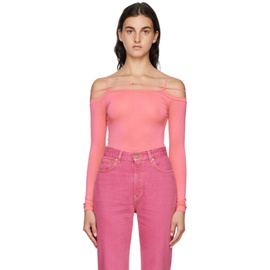 자크뮈스 Jacquemus Pink Le Papier Le T-Shirt Sierra Long Sleeve T-Shirt 222553F110033