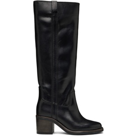 이자벨마랑 Isabel Marant Black Shiny Leather Tall Boots 222600F115002