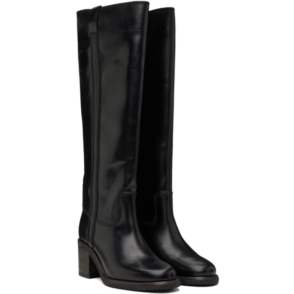 이자벨마랑 이자벨마랑 Isabel Marant Black Shiny Leather Tall Boots 222600F115002
