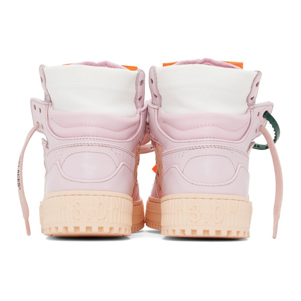  오프화이트 Off-White Pink Off Court 3.0 High-Top Sneakers 222607F127001