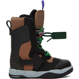 오프화이트 Off-White Black & Brown Snow Sneaker Boots 222607F127003