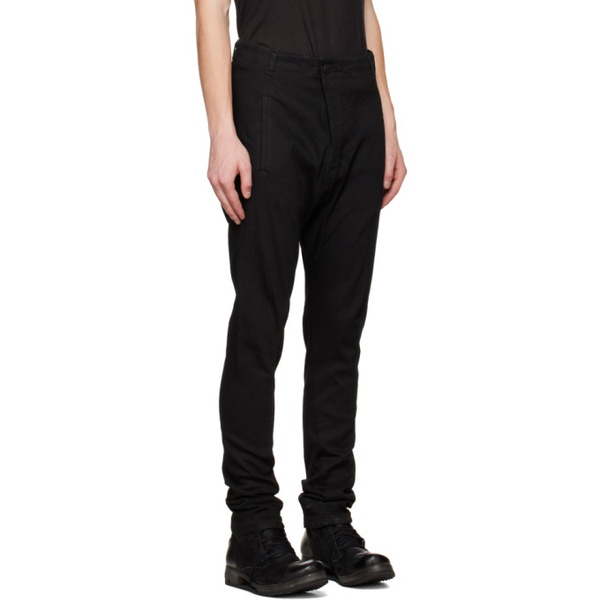  보리스 비잔 사베리 Boris Bidjan Saberi Black Resin-Dyed Trousers 222616M191001