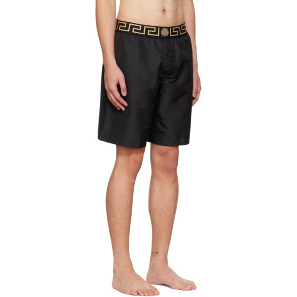 베르사체 베르사체 언더웨어 베르사체 Versace Underwear Black Greca Border Swim Shorts 222653M208011