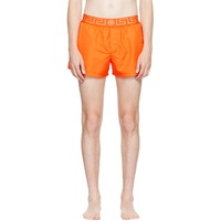 베르사체 언더웨어 베르사체 Versace Underwear Orange Greca Swim Shorts 222653M208022