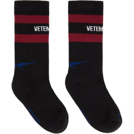 베트멍 VETEMENTS Black Reebok 에디트 Edition Logo Socks 222669M220004