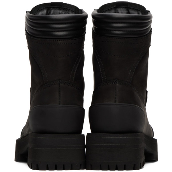  팜엔젤스 Palm Angels Black Stacked Ankle Boots 222695F113000