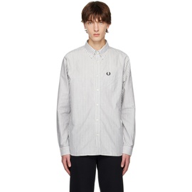 Fred Perry White & Black Oxford Shirt 222719M192003