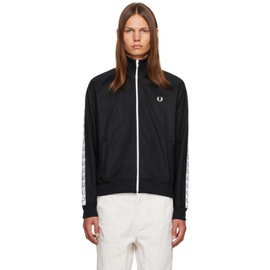 Fred Perry Black Taped Track Jacket 222719M202003