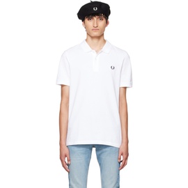 Fred Perry White Embroidered Polo 222719M212002