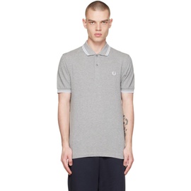 Fred Perry Gray Twin Tipped Polo 222719M212007