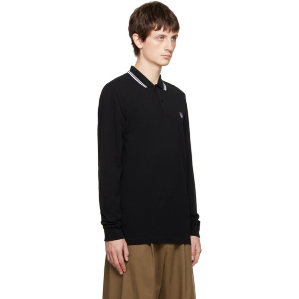  Fred Perry Black Embroidered Polo 222719M212008