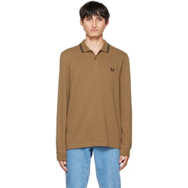 Fred Perry Brown Twin Tipped Long Sleeve Polo 222719M212009