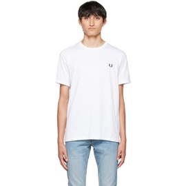 Fred Perry White Ringer T-Shirt 222719M213000