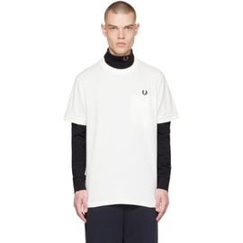Fred Perry White Pocket Detail T-Shirt 222719M213007