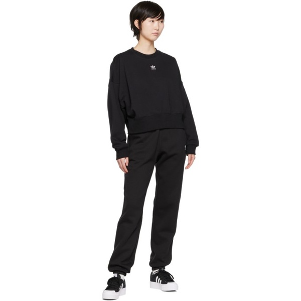 아디다스 아디다스 오리지널 Adidas Originals Black Adicolor 에센셜 Essentials Sweatshirt 222751F098002