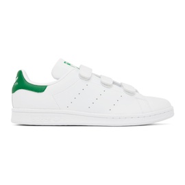 아디다스 오리지널 Adidas Originals White & Green Stan Smith Sneakers 222751M237008