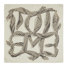 Toteme Biege Knotted Monogram Scarf 222771F029000