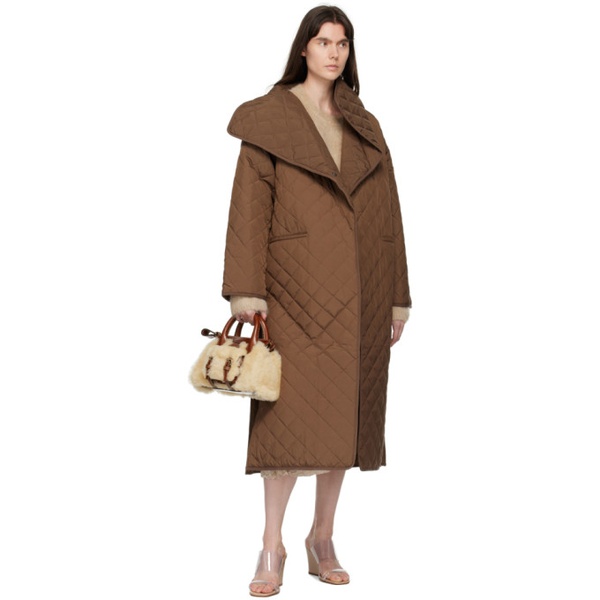  TOTEME Brown Quilted Coat 222771F059011