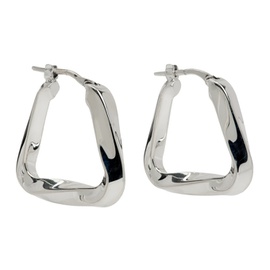 보테가 베네타 Bottega Veneta Silver Triangle Twist Earrings 222798F022001