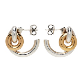 보테가 베네타 Bottega Veneta Silver & Gold Loop Earrings 222798F022026