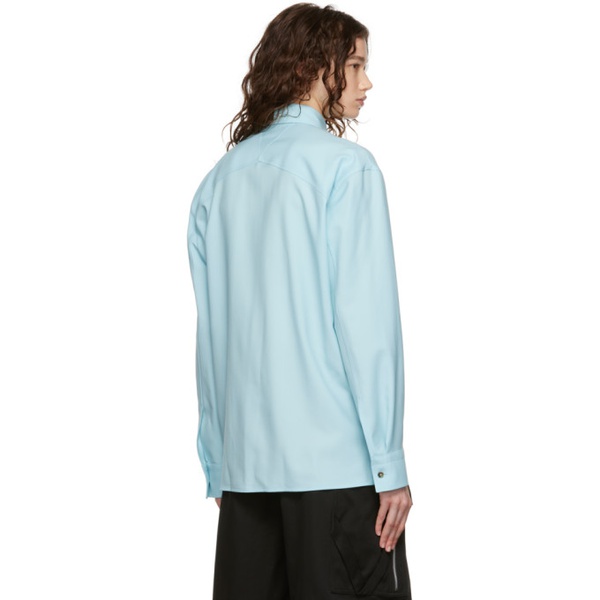 보테가베네타 보테가 베네타 Bottega Veneta Blue Spread Collar Shirt 222798F109001