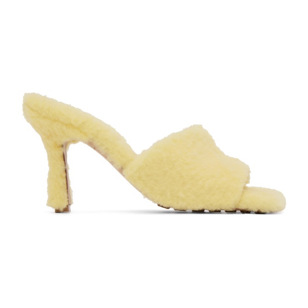 보테가베네타 보테가 베네타 Bottega Veneta Yellow Stretch Heeled Sandals 222798F125027