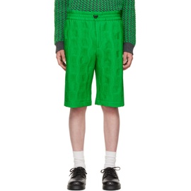 보테가 베네타 Bottega Veneta Green Insulated Shorts 222798M193000
